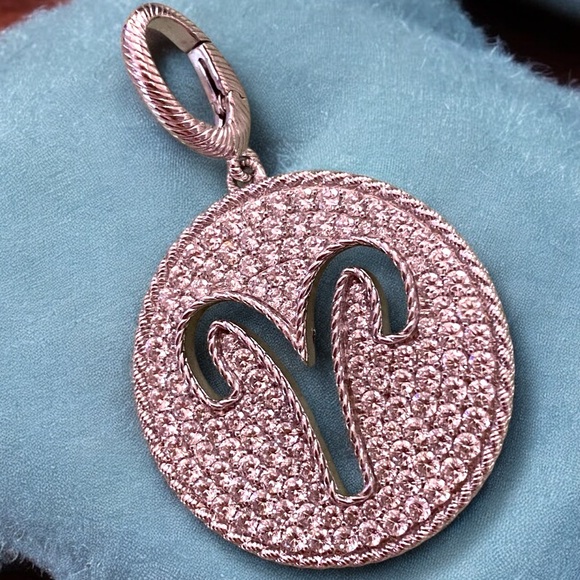 Judith Ripka 925 Sterling Silver Enhancer Charm Zodiac ARIES